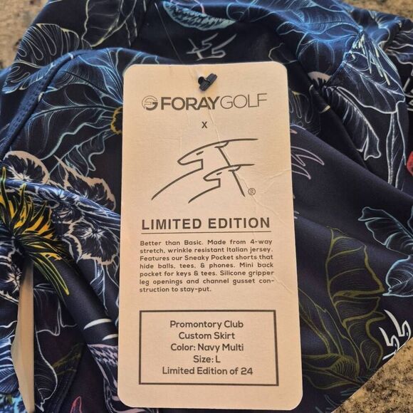 Foray Golf Women's Navy & Multicolor Floral Poly/Spandex Skirt Skort NEW - Picture 6 of 8